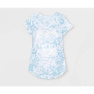 Isabel Maternity Short Sleeve V-Neck Side Shirred T Shirt -Tie Dye Women's XS